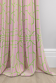 Bamboo Candy, Green Pink - Made To Measure Curtains